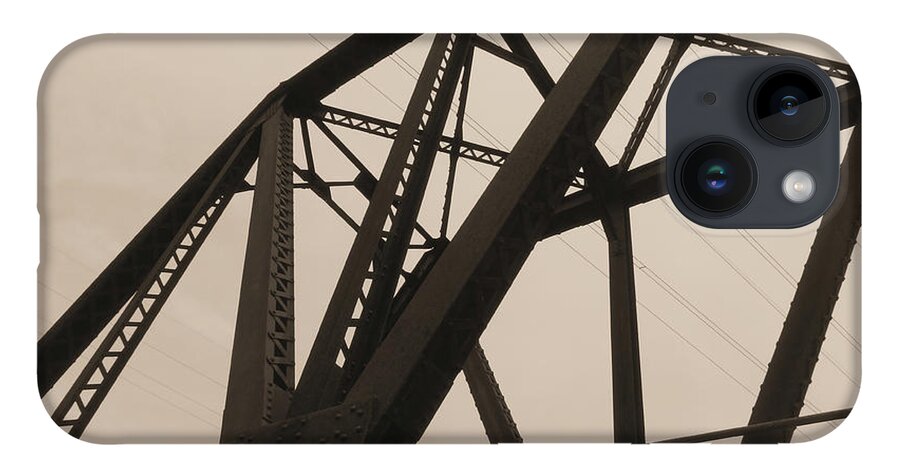 De iPhone 14 Case featuring the photograph Christina River Bridge #30054 by Raymond Magnani