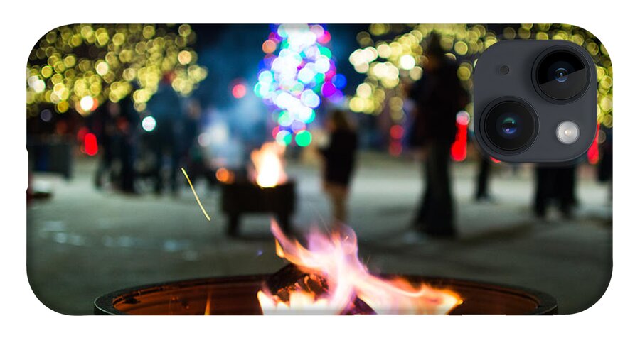 Fire iPhone Case featuring the photograph Christmas fire pit by Stephen Holst