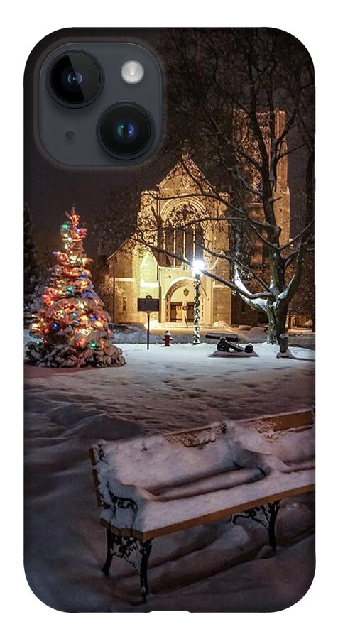  iPhone 14 Case featuring the photograph Church of St Mary St Paul at Christmas by Kendall McKernon