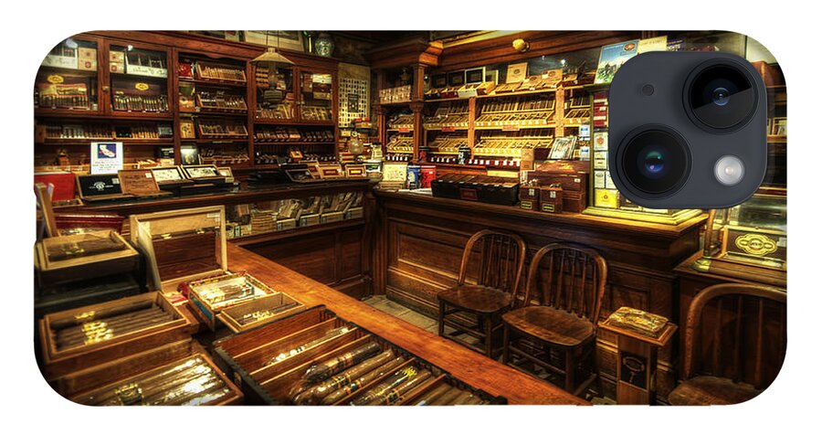 Art iPhone 14 Case featuring the photograph Cigar Shop by Yhun Suarez