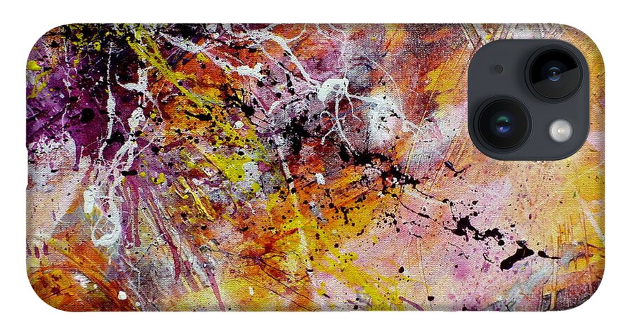 Abstract Painting iPhone 14 Case featuring the painting Circle of Life by Tracy Bonin