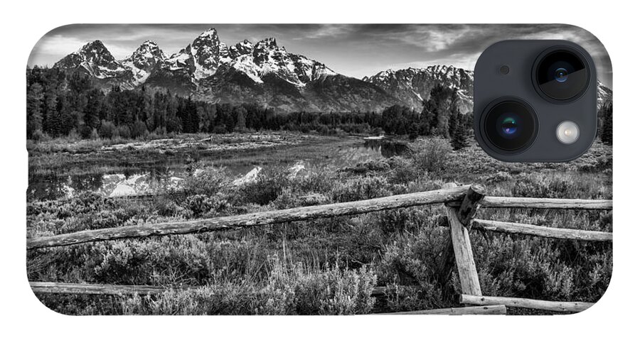 Fence Line iPhone 14 Case featuring the photograph Classic Tetons by Darren White