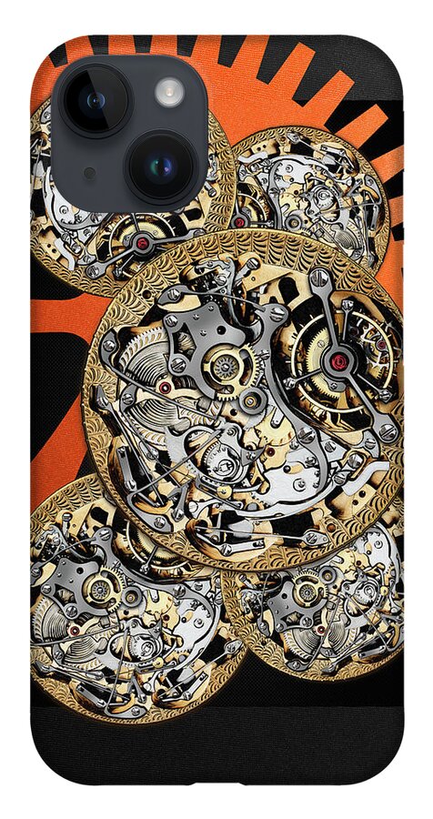 'visual Art Pop' Collection By Serge Averbukh iPhone 14 Case featuring the digital art Clockwork Orange - 4 of 4 by Serge Averbukh