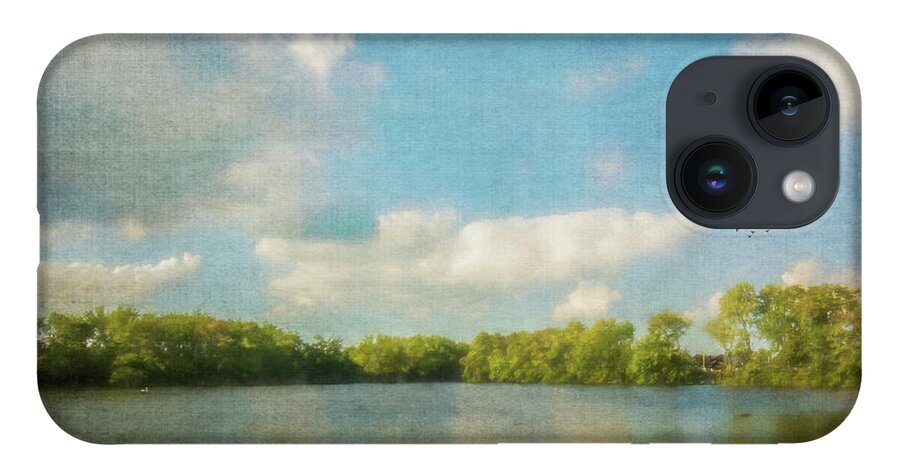 Clouds iPhone 14 Case featuring the photograph Clouds Over The Lake by Cathy Kovarik
