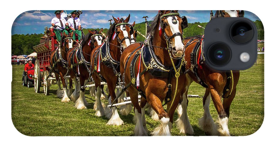 Horse iPhone 14 Case featuring the photograph Budweiser Clydesdale Horses by Robert L Jackson