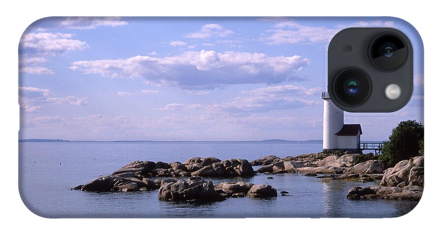Landscape Lighthouse New England Nautical iPhone 14 Case featuring the photograph Cnrf0901 by Henry Butz