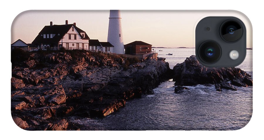 Landscape Lighthouse Nautical New England Portland Head Light Cape Elizabeth iPhone 14 Case featuring the photograph Cnrf0905 by Henry Butz