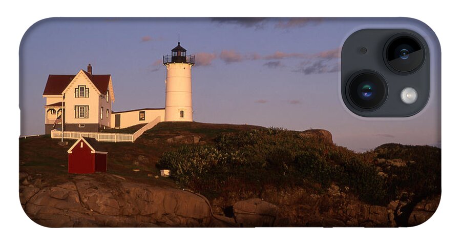 Landscape New England Lighthouse Nautical Coast iPhone 14 Case featuring the photograph Cnrf0908 by Henry Butz