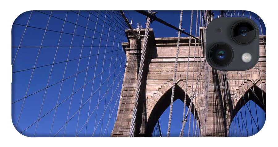 Landscape Brooklyn Bridge New York City iPhone 14 Case featuring the photograph Cnrg0406 by Henry Butz