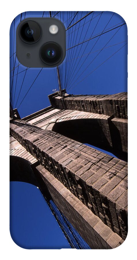 Landscape Brooklyn Bridge New York City iPhone 14 Case featuring the photograph Cnrg0408 by Henry Butz