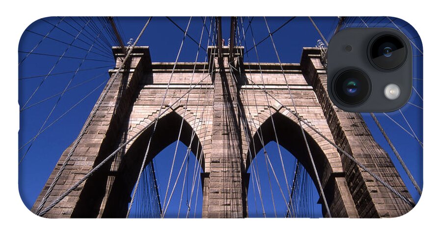 Landscape Brooklyn Bridge New York City iPhone 14 Case featuring the photograph Cnrg0409 by Henry Butz
