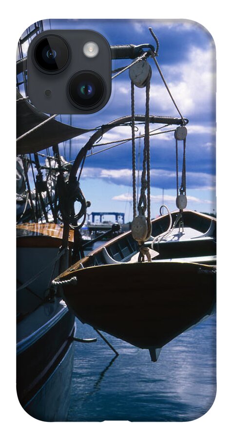 Landscape Camden Harbor Maine Sail Boat Harbor Nautical iPhone 14 Case featuring the photograph Cnrh0601 by Henry Butz