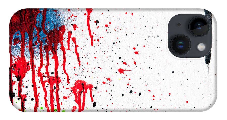 Abstract iPhone 14 Case featuring the photograph Colored wall textured background by Michalakis Ppalis