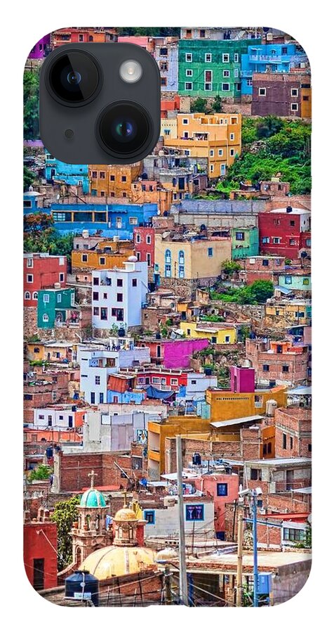 Colorful Houses iPhone 14 Case featuring the photograph Colorful Houses In Guanajuato 2 by Tatiana Travelways