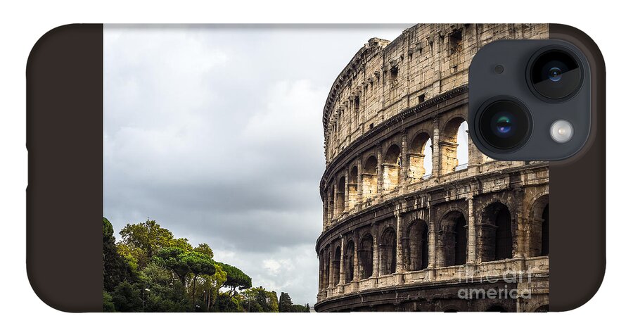 Colosseum Closeup iPhone 14 Case featuring the photograph Colosseum Closeup by Prints of Italy