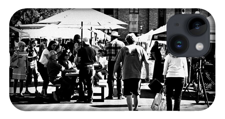 Photography iPhone Case featuring the photograph Community at the Farmers Market by Frank J Casella