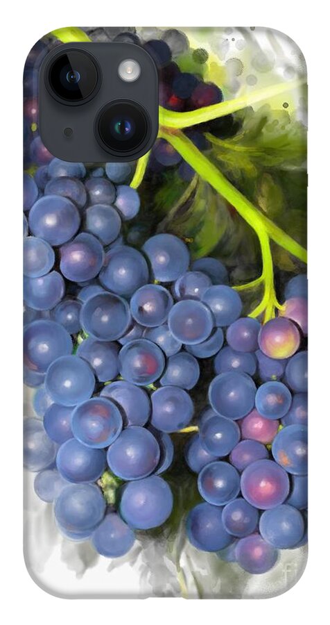 Painting iPhone 14 Case featuring the painting Concord grape by Ivana Westin