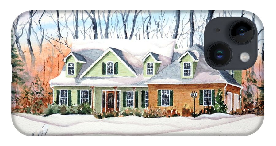 Home iPhone 14 Case featuring the painting Connecticut Home by Joseph Burger