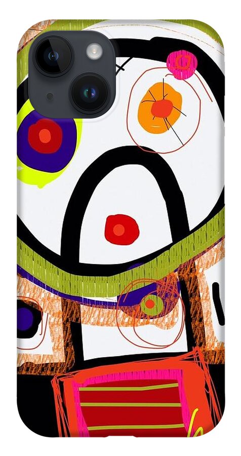 Kranky iPhone 14 Case featuring the digital art Kranky Pants by Susan Fielder