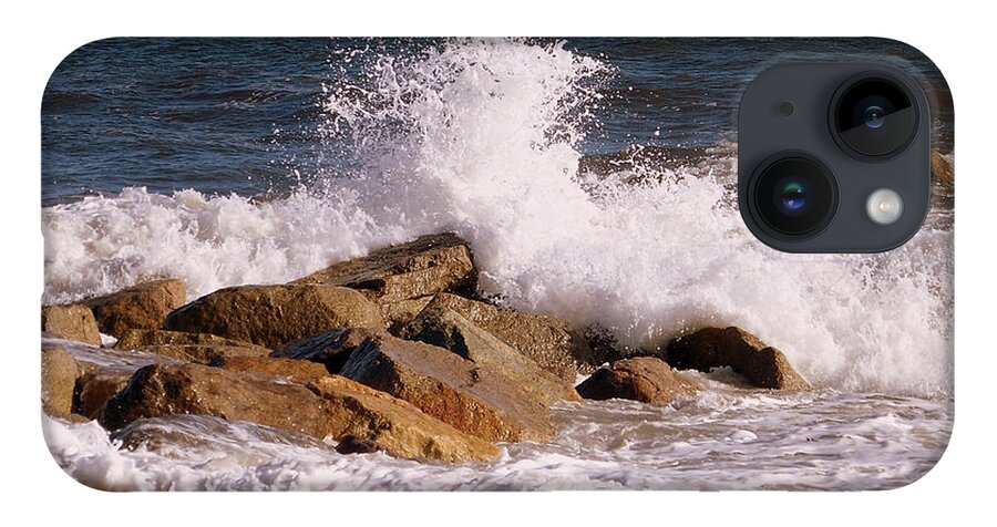 Seascape iPhone 14 Case featuring the photograph Crashing Surf by Eunice Miller