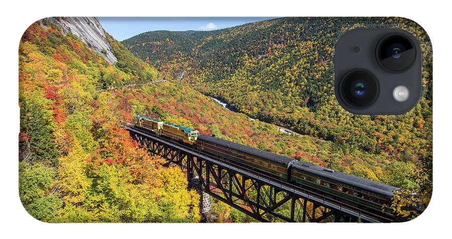 Crawford iPhone 14 Case featuring the photograph Crawford Autumn Train Trestle by Chris Whiton