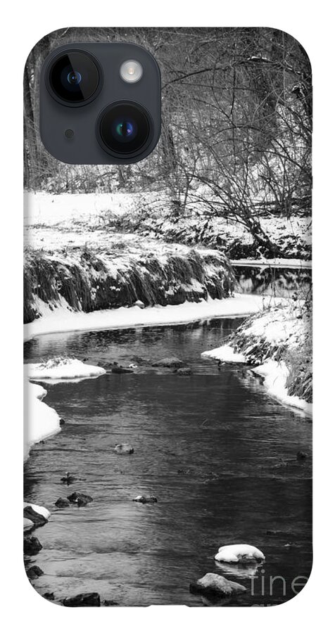 Creek iPhone 14 Case featuring the photograph Creek In The Woods In Winter by Tamara Becker