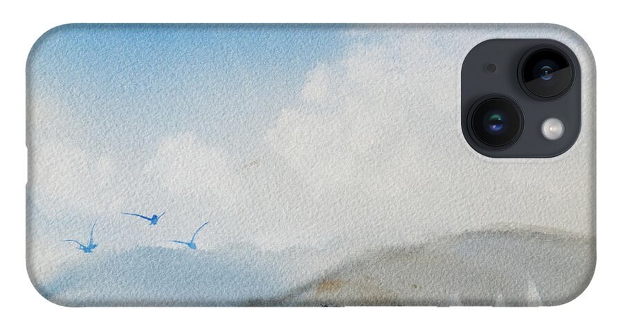 Beautiful iPhone 14 Case featuring the painting Cruising in Company along the Tasmania coast by Dorothy Darden