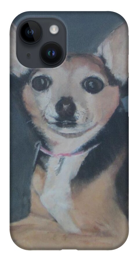 Dog iPhone 14 Case featuring the painting Cutie Pie by Paula Pagliughi