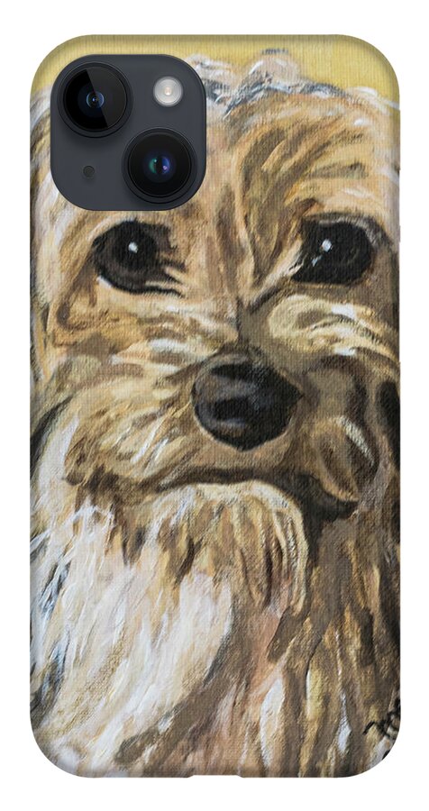 Dog iPhone Case featuring the painting Daisy by Jackie MacNair