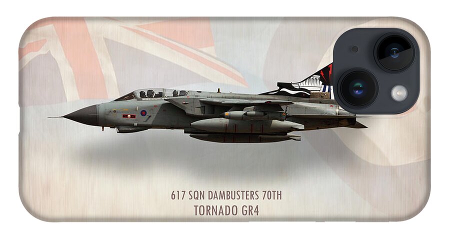 Tornado Gr4 iPhone Case featuring the digital art Dambusters Tornado GR4 ZA412 by Airpower Art