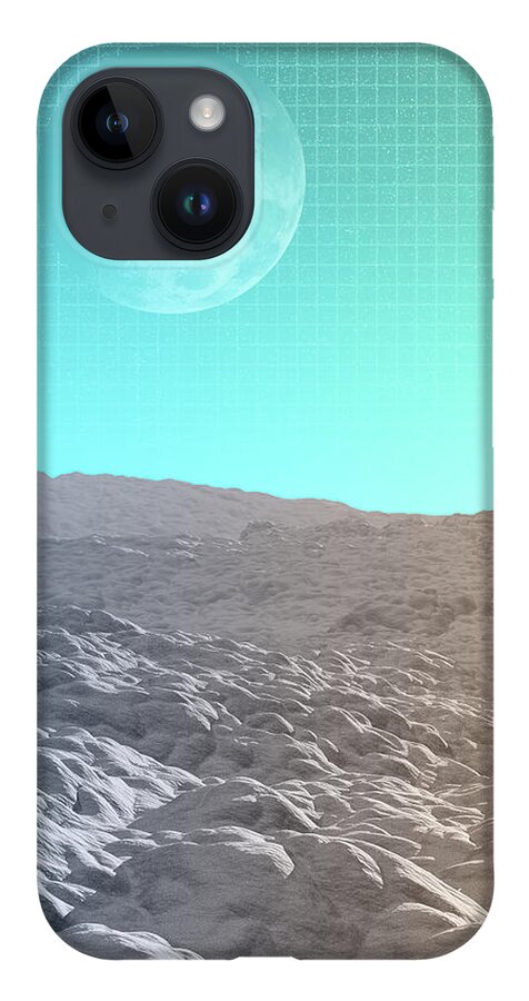 Moon iPhone 14 Case featuring the digital art Daylight In The Desert by Phil Perkins