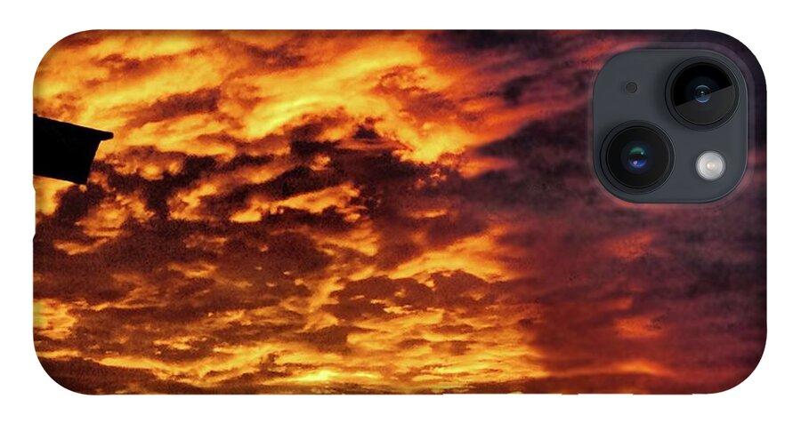 December iPhone 14 Case featuring the painting December Austin Sunset by Layne William LoMaglio