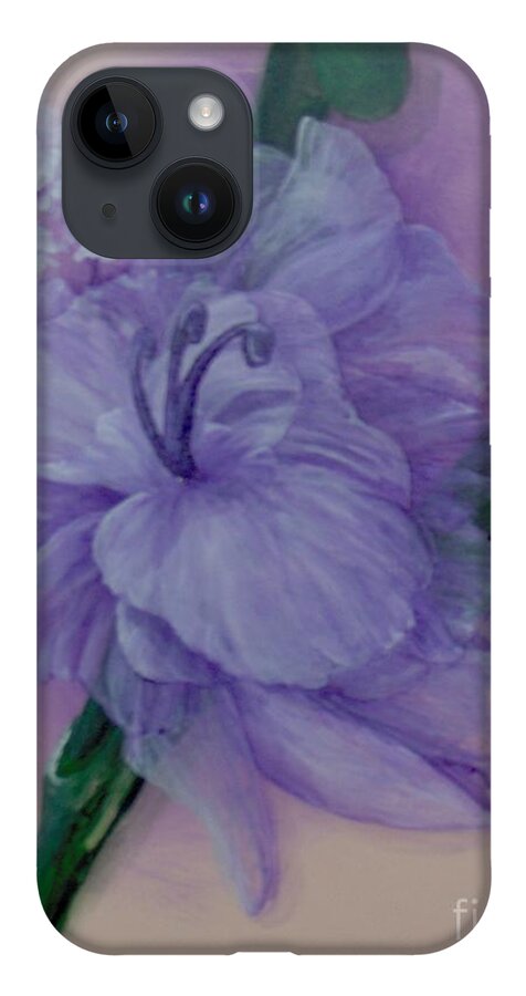 Flower iPhone Case featuring the painting Delicacy by Saundra Johnson