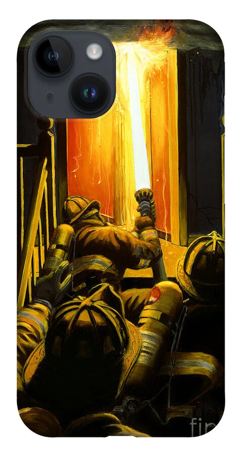 Firefighting iPhone 14 Case featuring the painting Devil's Stairway by Paul Walsh