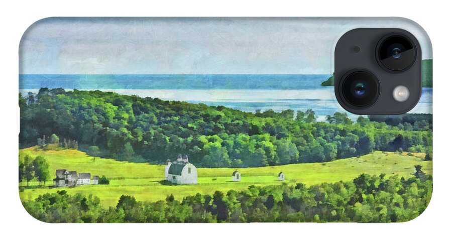 D H Day Farm iPhone 14 Case featuring the digital art D. H. Day Farmstead At Sleeping Bear Dunes National Lakeshore by Digital Photographic Arts