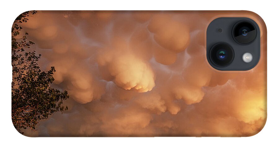 Weather iPhone 14 Case featuring the photograph Dimmit Storm Mammatus by Scott Cordell