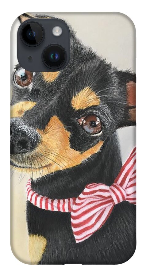 Diva iPhone Case featuring the pastel Doggie Diva by Marlene Little