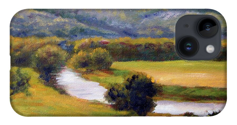 Riverscape iPhone 14 Case featuring the painting Diversion by Marie Witte