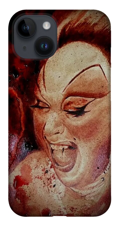 Divine iPhone 14 Case featuring the painting Divine by Ryan Almighty
