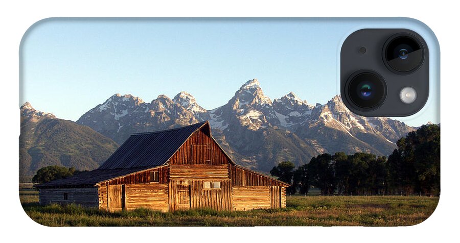 Landscape Yellowstone Grand Tetons Cabin iPhone 14 Case featuring the photograph Dnrd0104 by Henry Butz