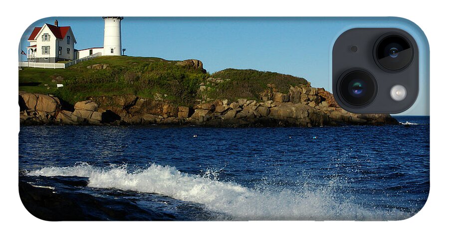 Landscape Lighthouse Nautical New England Cape Neddick Nubble Light iPhone 14 Case featuring the photograph Dnre0608 by Henry Butz