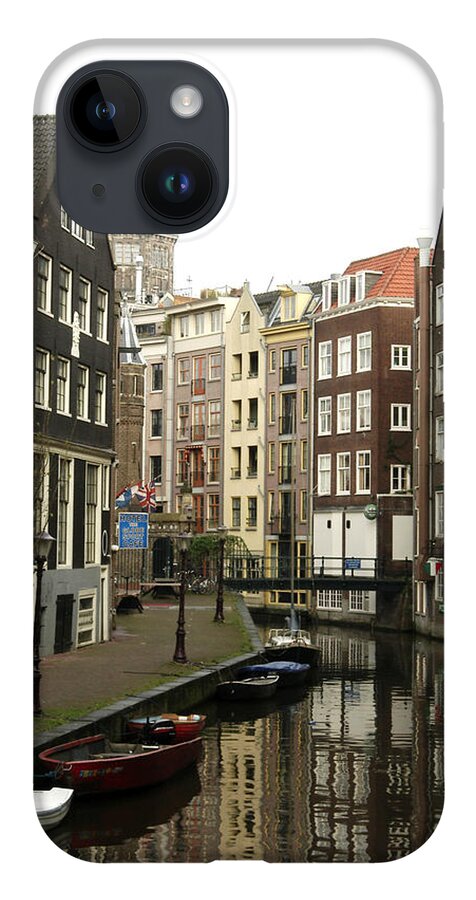Landscape Amsterdam Red Light District iPhone 14 Case featuring the photograph Dnrh1101 by Henry Butz