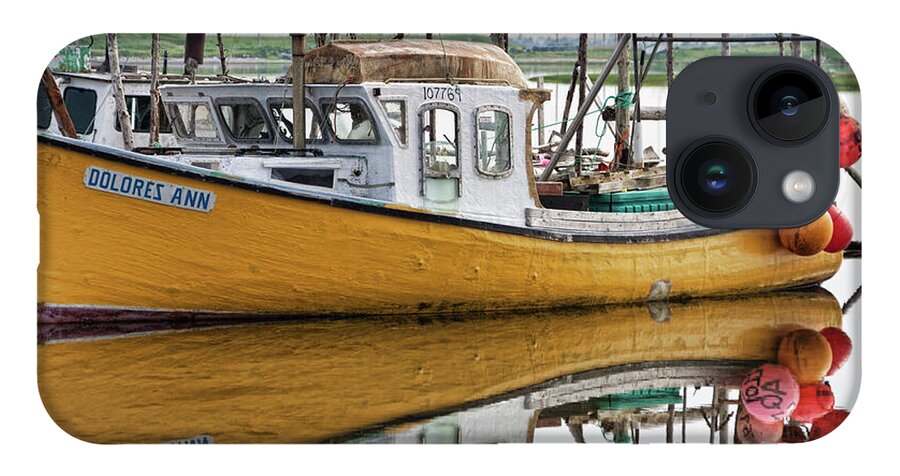Fishing Boat iPhone 14 Case featuring the photograph Dolores Ann the old fair lady by Tatiana Travelways