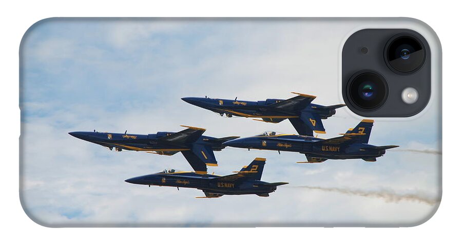 Blue Angels iPhone 14 Case featuring the photograph Double Farvel by Amanda Jones