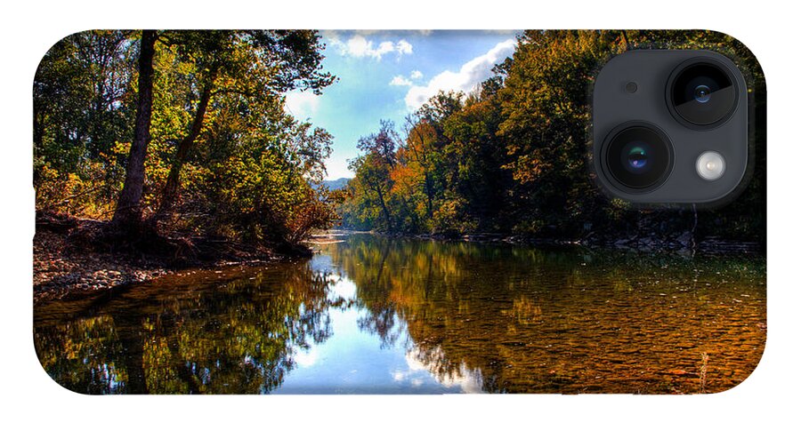 Ozark Campground iPhone 14 Case featuring the photograph Downriver at Ozark Campground by Michael Dougherty