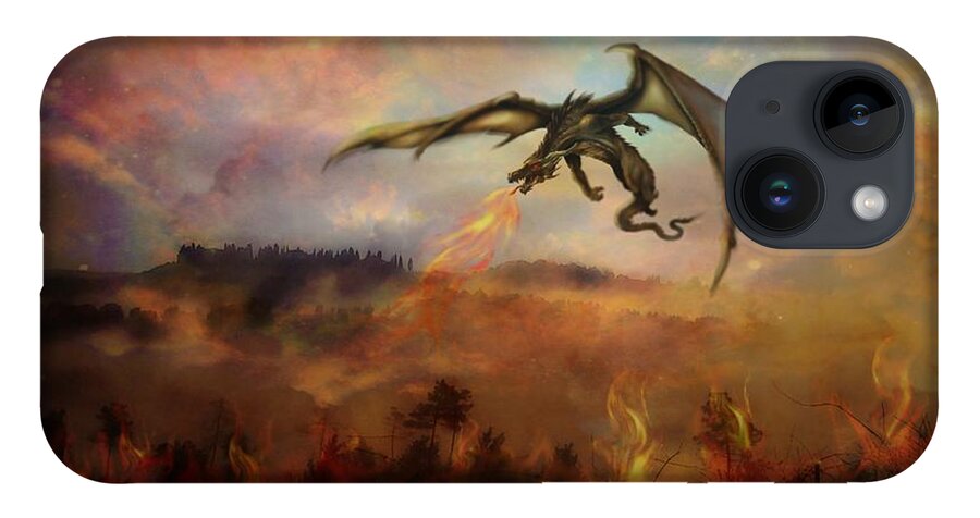 Dragon iPhone 14 Case featuring the digital art Dracarys by Lilia D