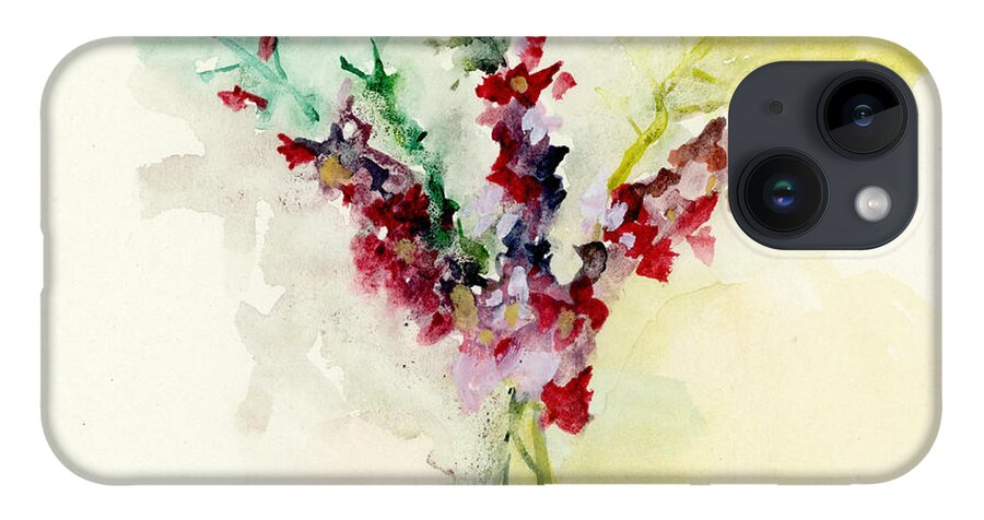 Bouquet iPhone 14 Case featuring the painting Dreamy Orchid Bouquet by Lauren Heller
