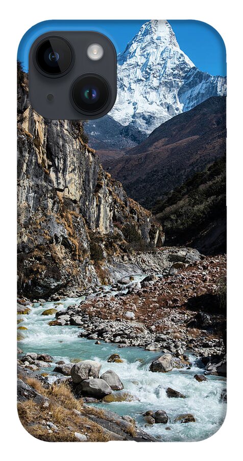 Nepal iPhone 14 Case featuring the photograph Dudh Kosi River By Ama Dablam by Owen Weber