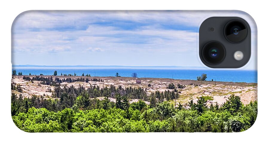 Landscape iPhone 14 Case featuring the photograph Dunes Along Lake Michigan by Lester Plank