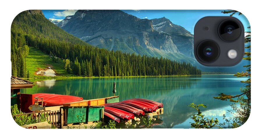 Emerald Lake iPhone Case featuring the photograph Early Morning At Emerald Lake by Adam Jewell